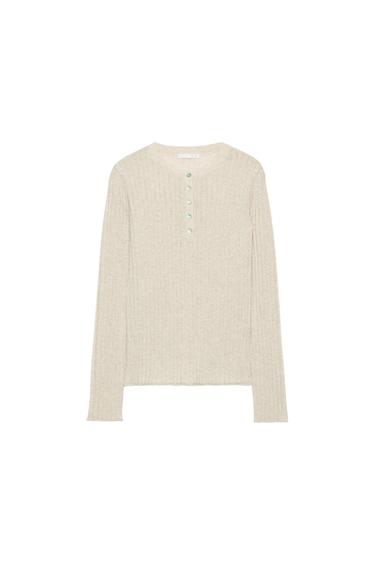 CAMISETA RÚSTICA BOTONES - Crudo de Zara