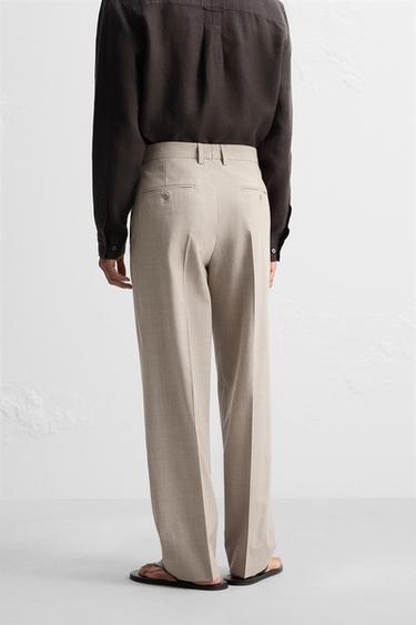 100% WOOL SUIT TROUSERS - Beige by Zara - Image 2