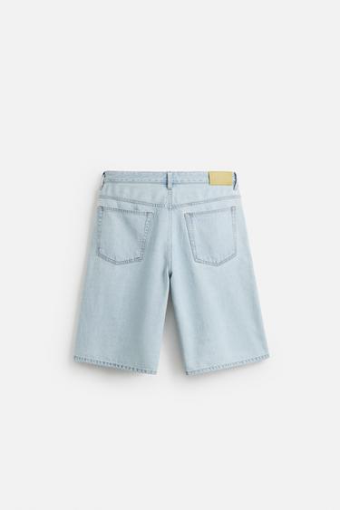 BAGGY FIT DENIM BERMUDA SHORTS - Light blue by Zara - Image 6