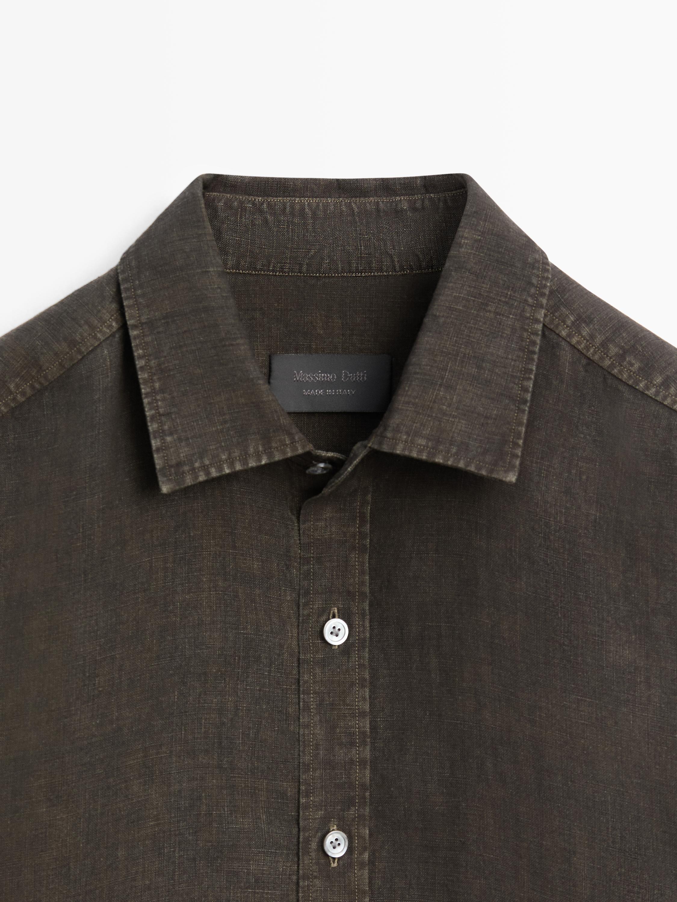 100% linen regular fit shirt