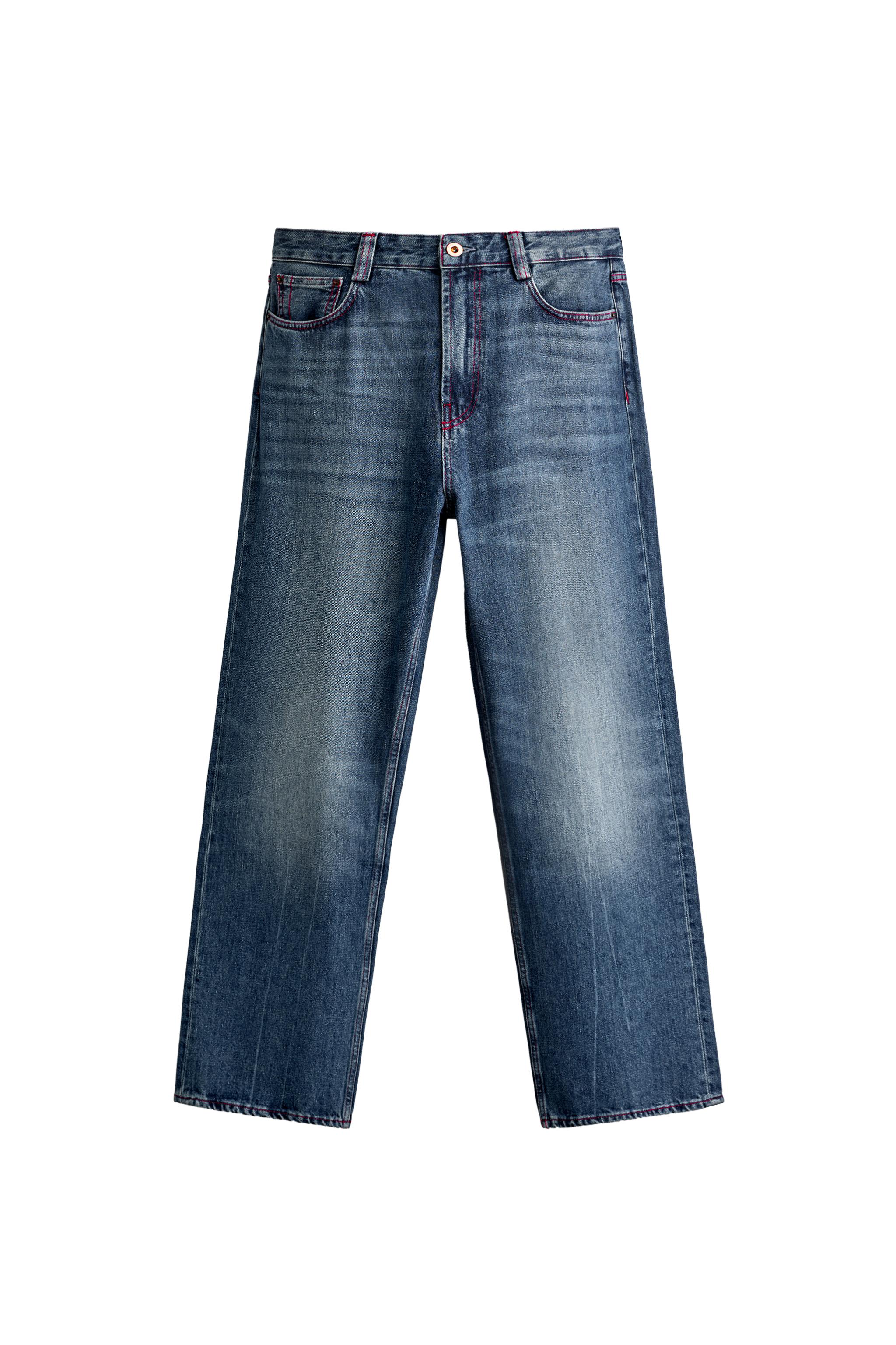 JEANS STRAIGHT FIT PESPUNTE CONTRASTE