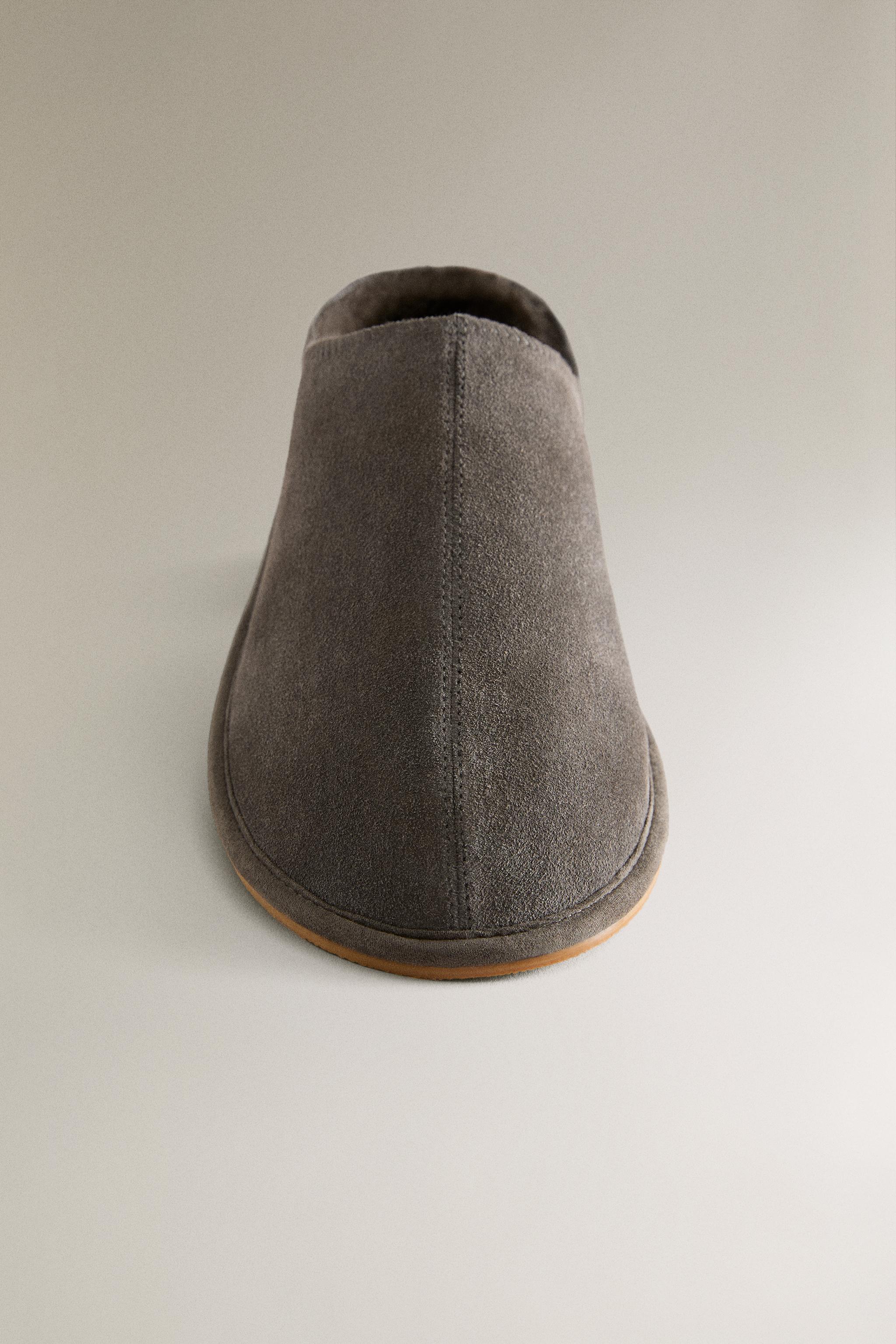 WARM LEATHER MULES