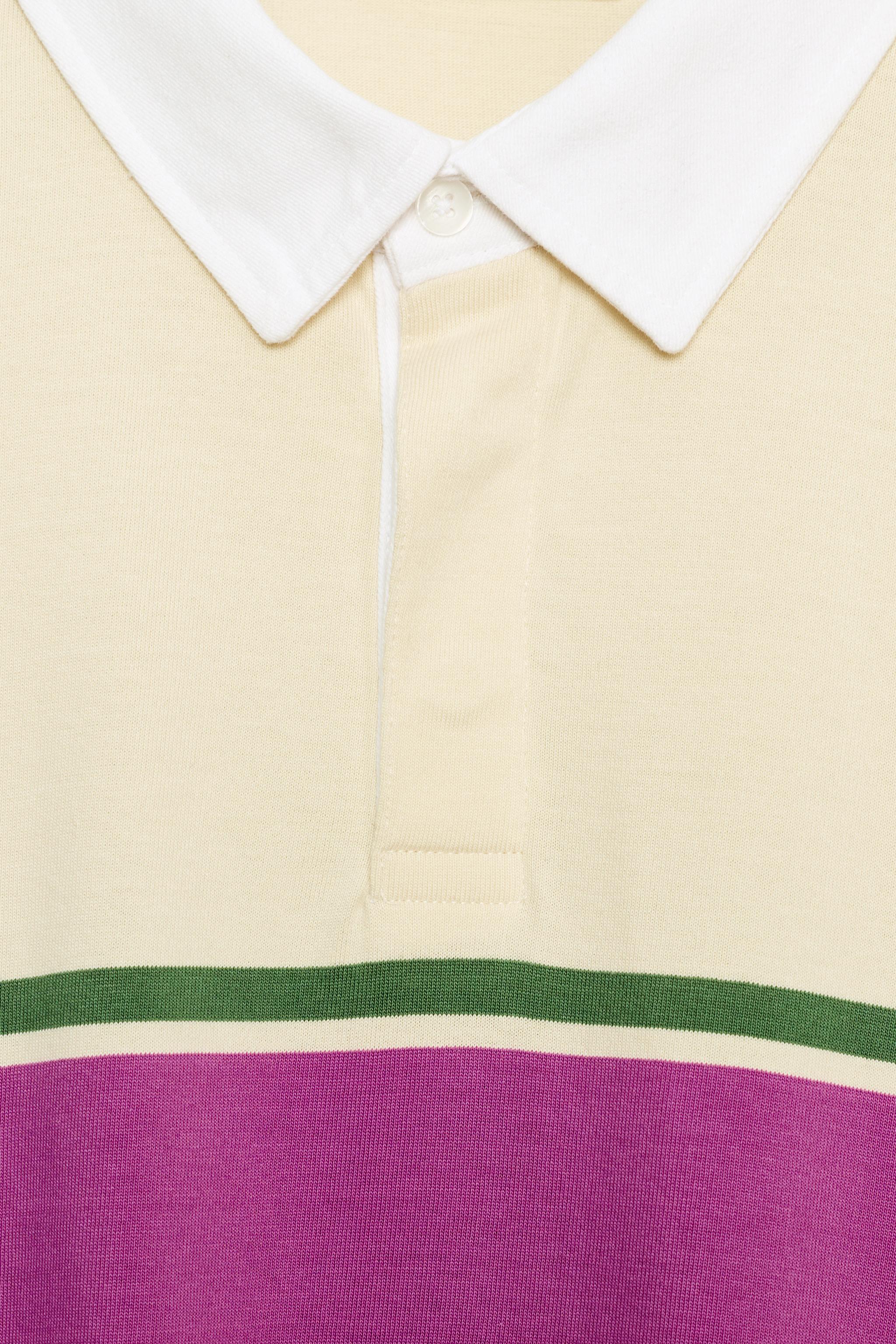 CONTRAST STRIPED POLO SHIRT