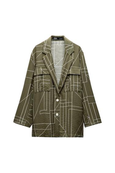 GEOMETRIC PRINT BLAZER