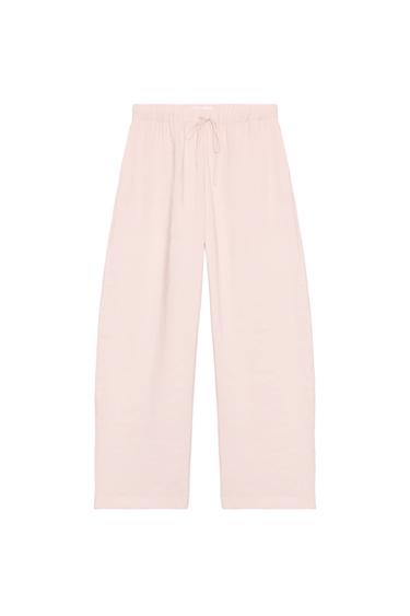 FLOWING TROUSERS - Chalk pink by Zara