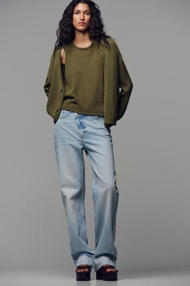CHAQUETA PUNTO 100% ALGODÓN - Khaki de Zara