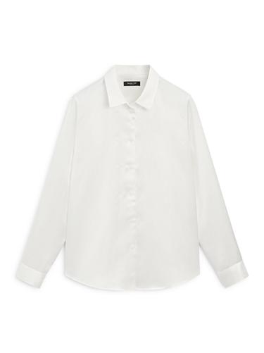 Zara Flowing satin shirt - Oyster-white