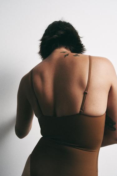 SHAPING BODYSUIT IN A POLYAMIDE BLEND - Toffee by Zara - Image 2