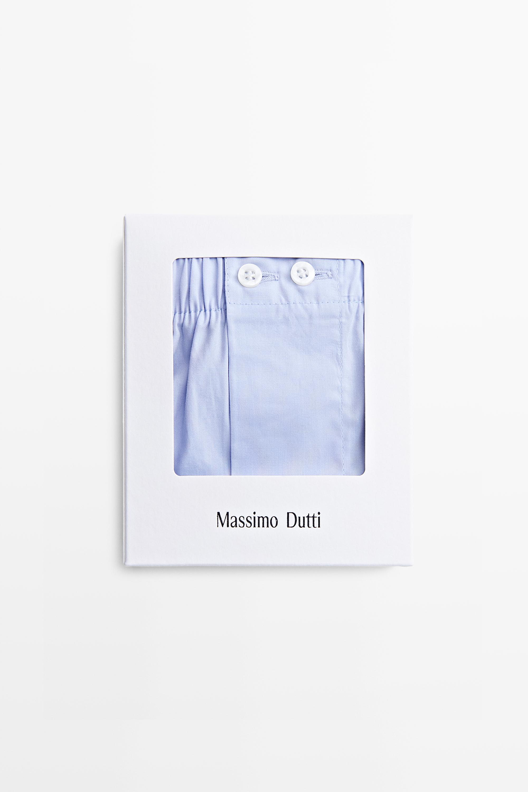 Plain poplin boxers — Sky blue