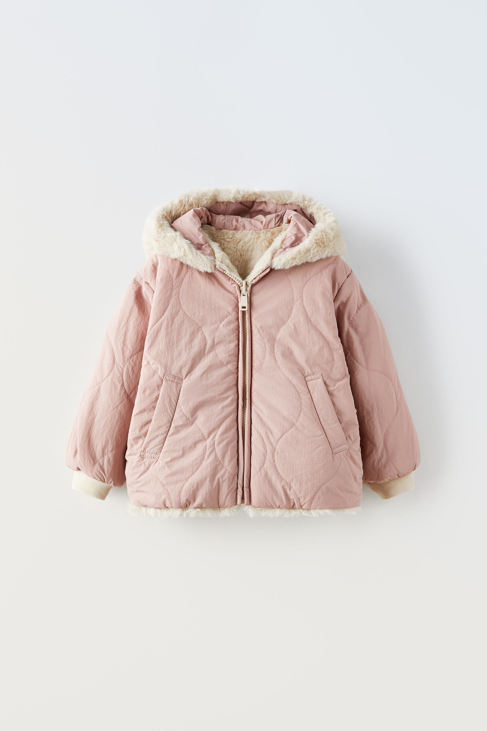 Zara two tone shop faux fur parka