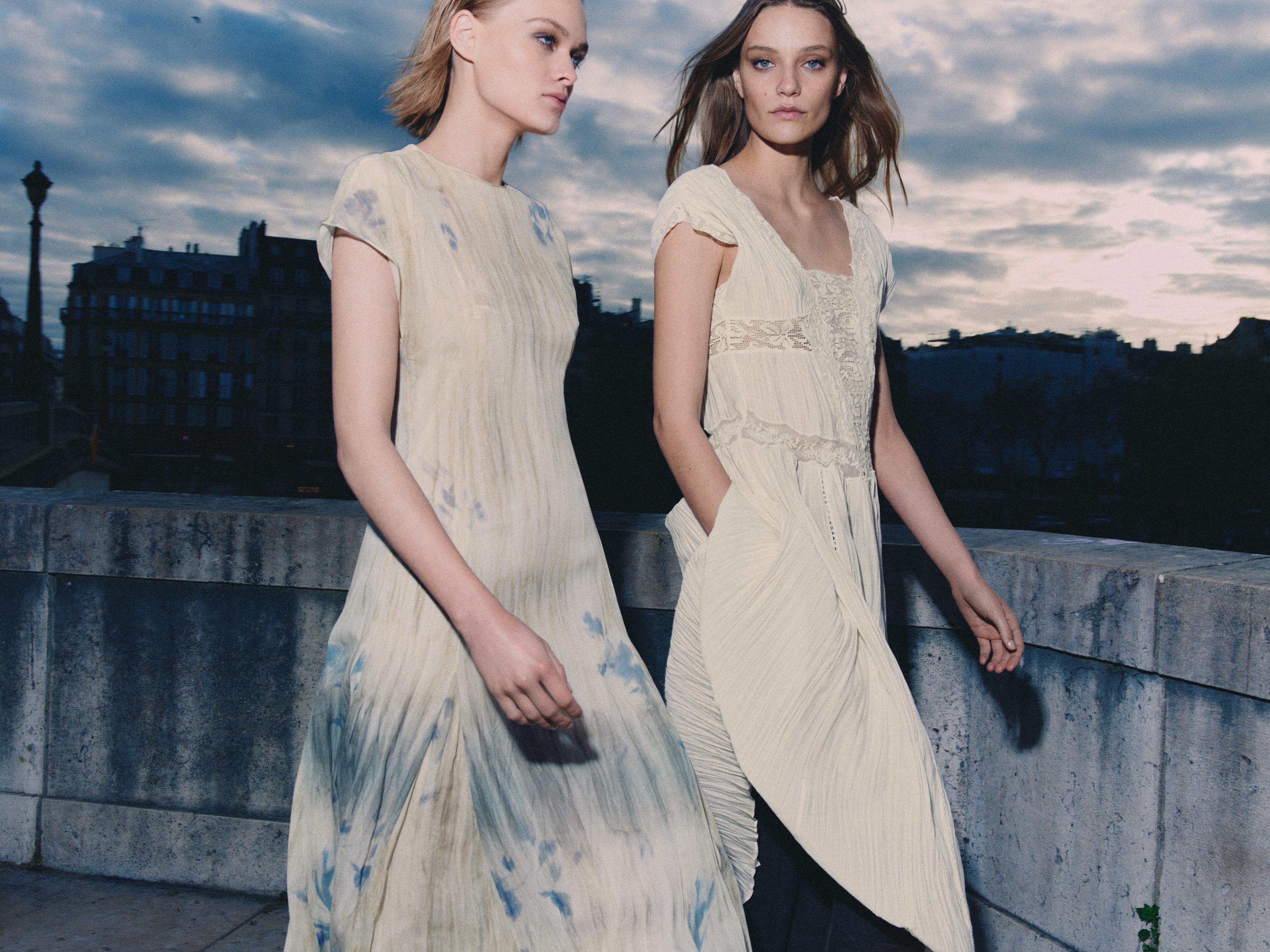 PLEATED LACE DRESS ZW COLLECTION