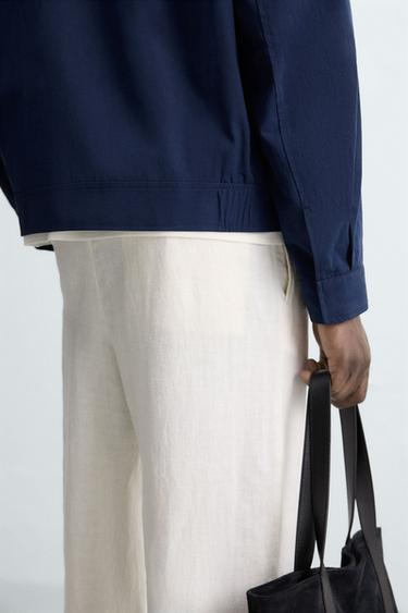 REGULAR FIT BOMBER JACKET - Blue by Zara - Image 8