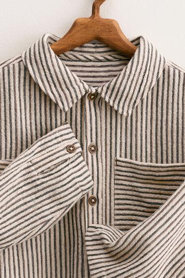 ZARA TIMELESS - STRIPED SHIRT - Ecru by Zara - Image 2