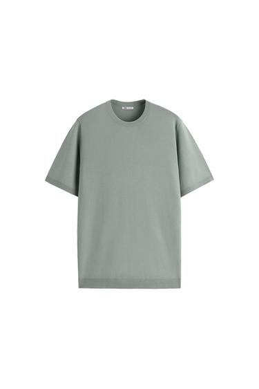VISCOSE BLEND KNIT T-SHIRT
