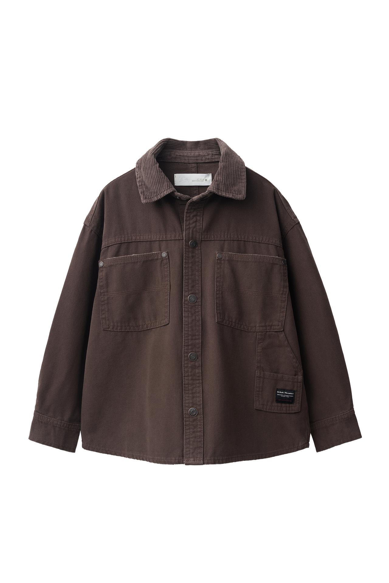 CORDUROY COLLAR OVERSHIRT
