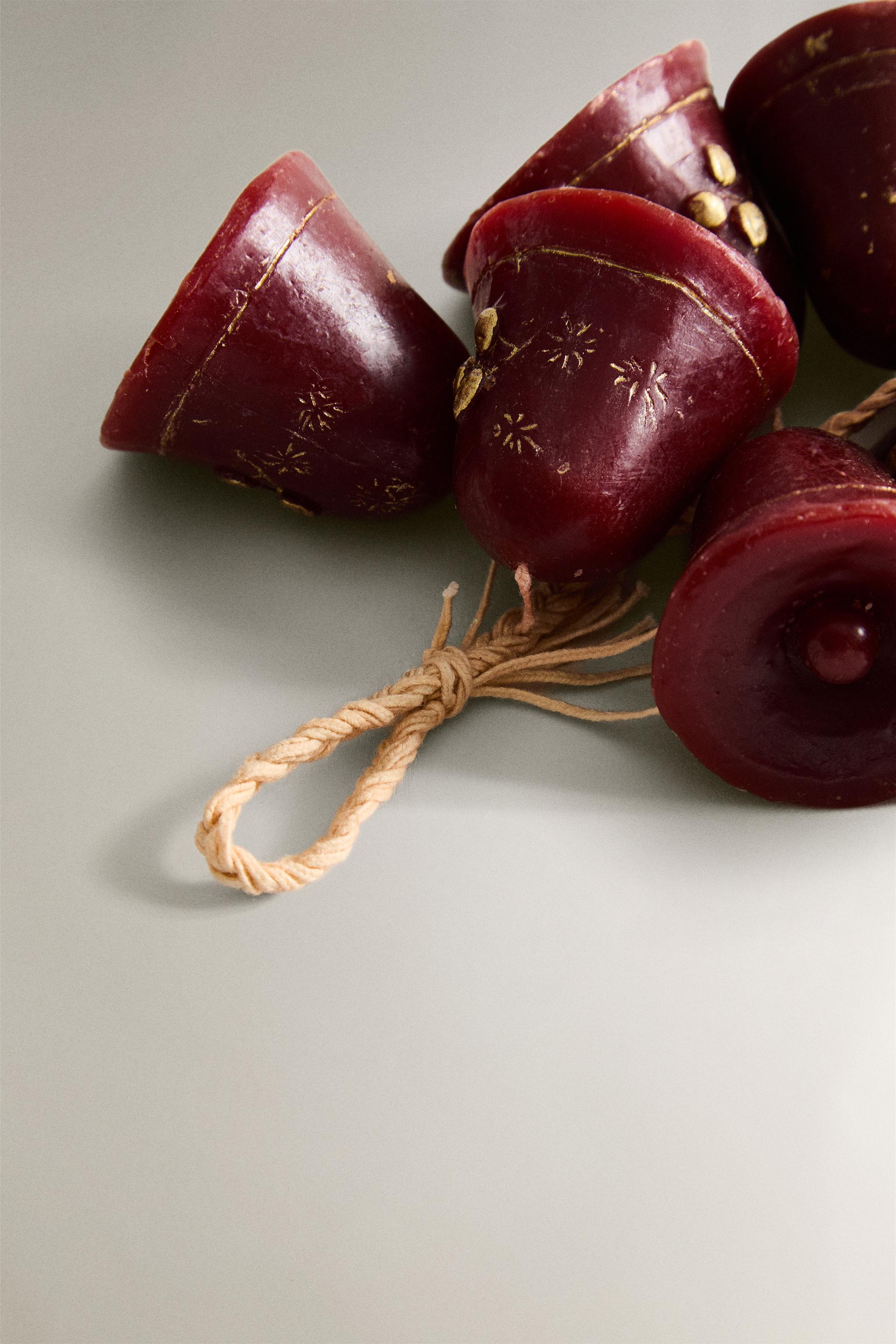 SET OF CHRISTMAS BELL CASCADE CANDLES (SET OF 10)