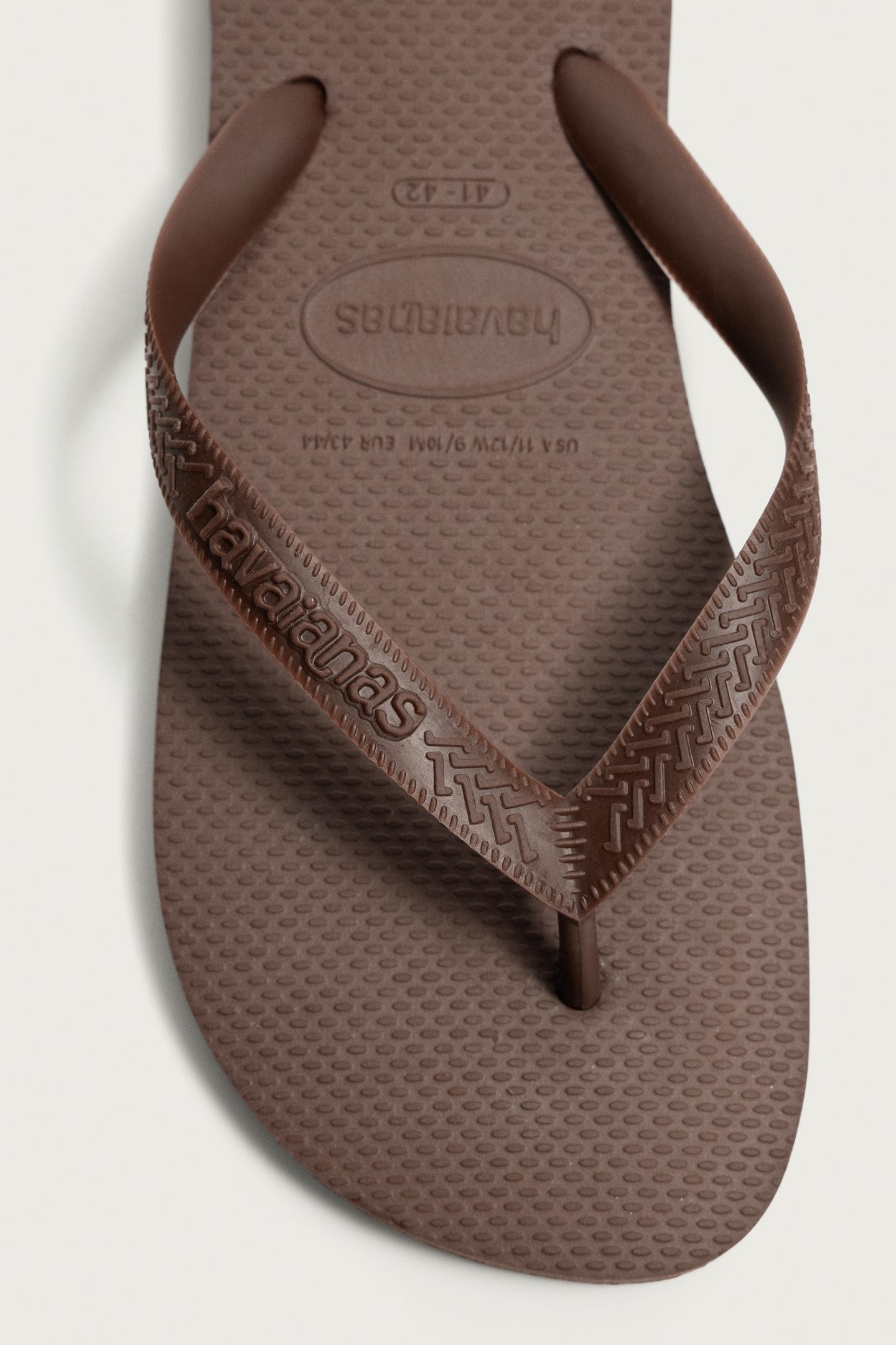 Мужские сандалии Havaianas ® x ZARA Sandals, цвет: Коричневый — фото 6