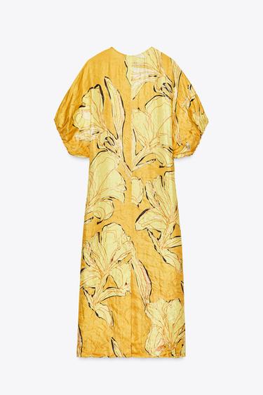 ZW COLLECTION PRINTED DRESS - Yellow by Zara - Image 11