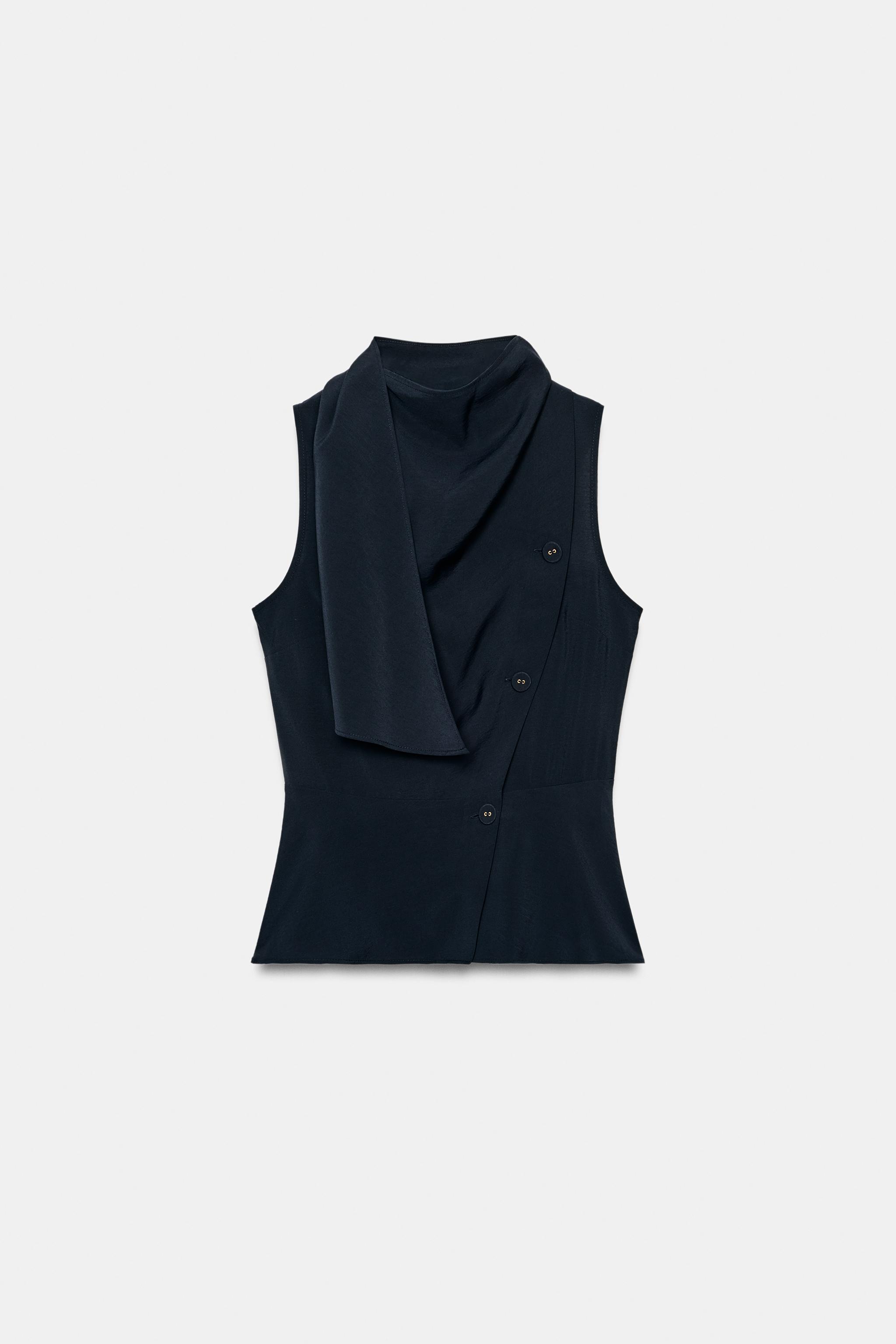 SCARF PEPLUM TOP
