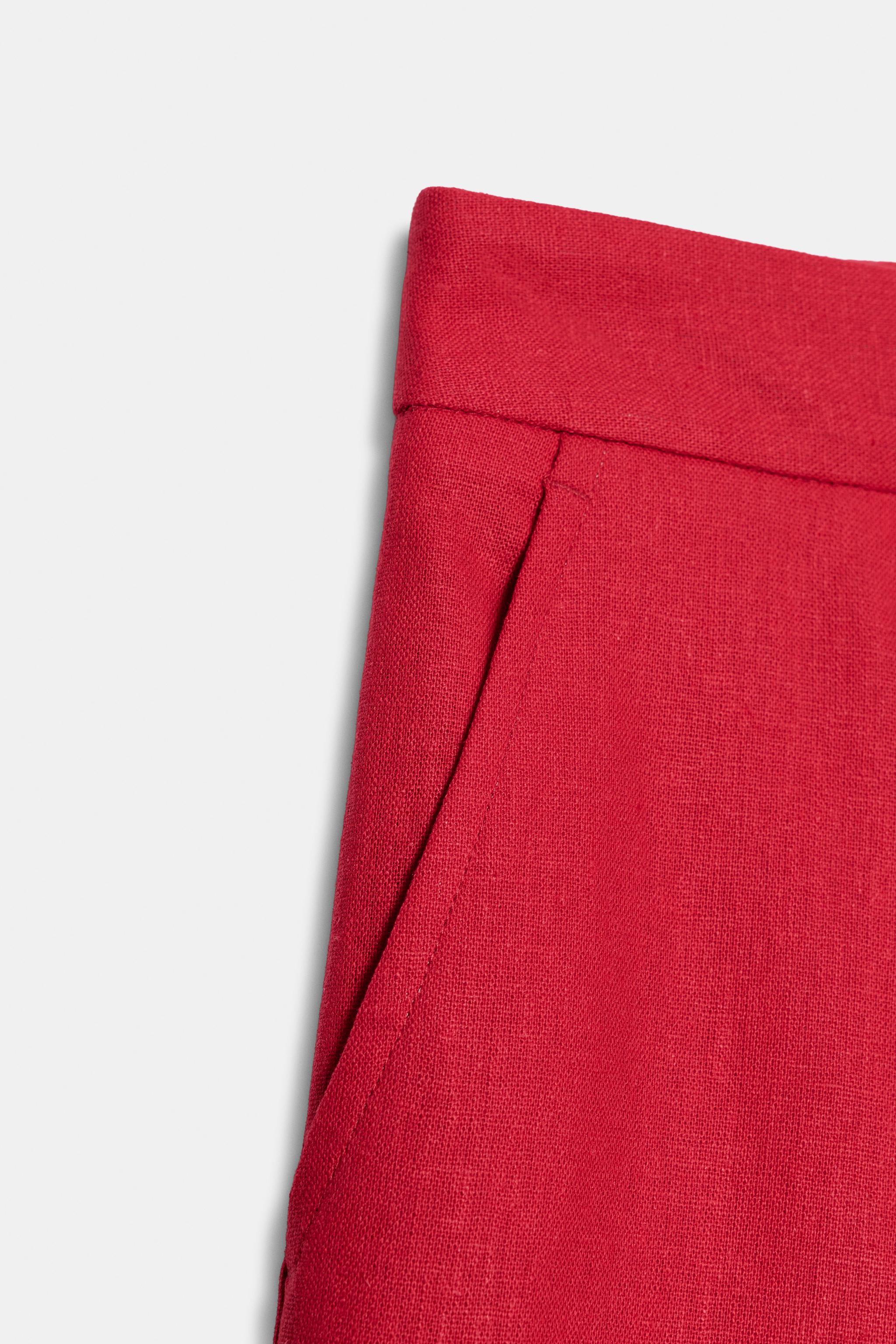 LINEN PLEATED SHORTS