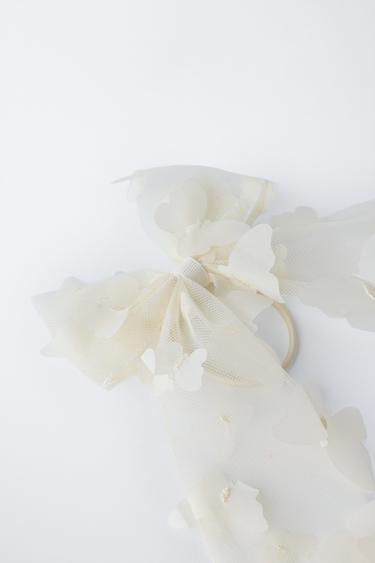 CHOUCHOU AVEC NŒUD ET PAPILLONS - Écru / Chiné de Zara - Image 2