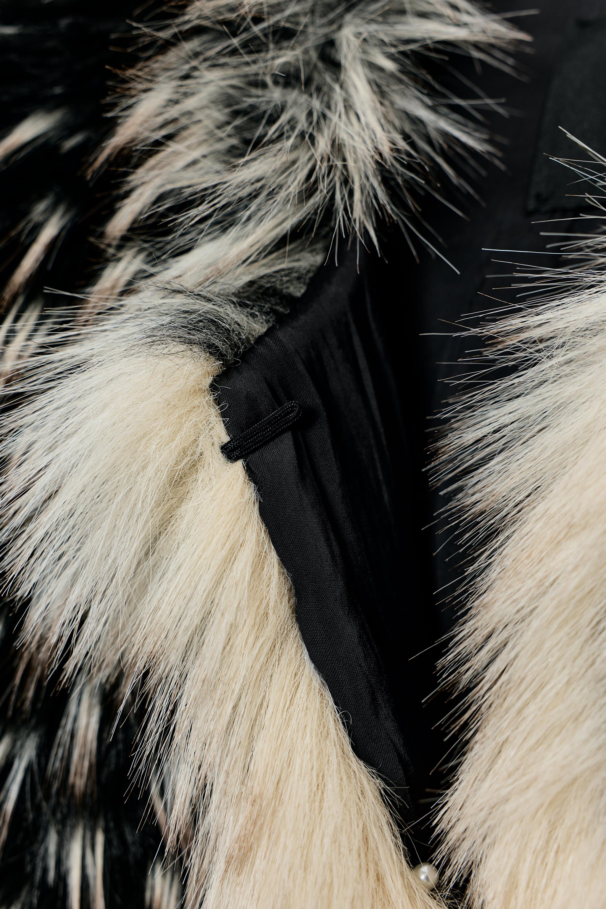 JAQUETA DE PELO SINTÉTICO ZW COLLECTION - Multicolor | ZARA Brasil