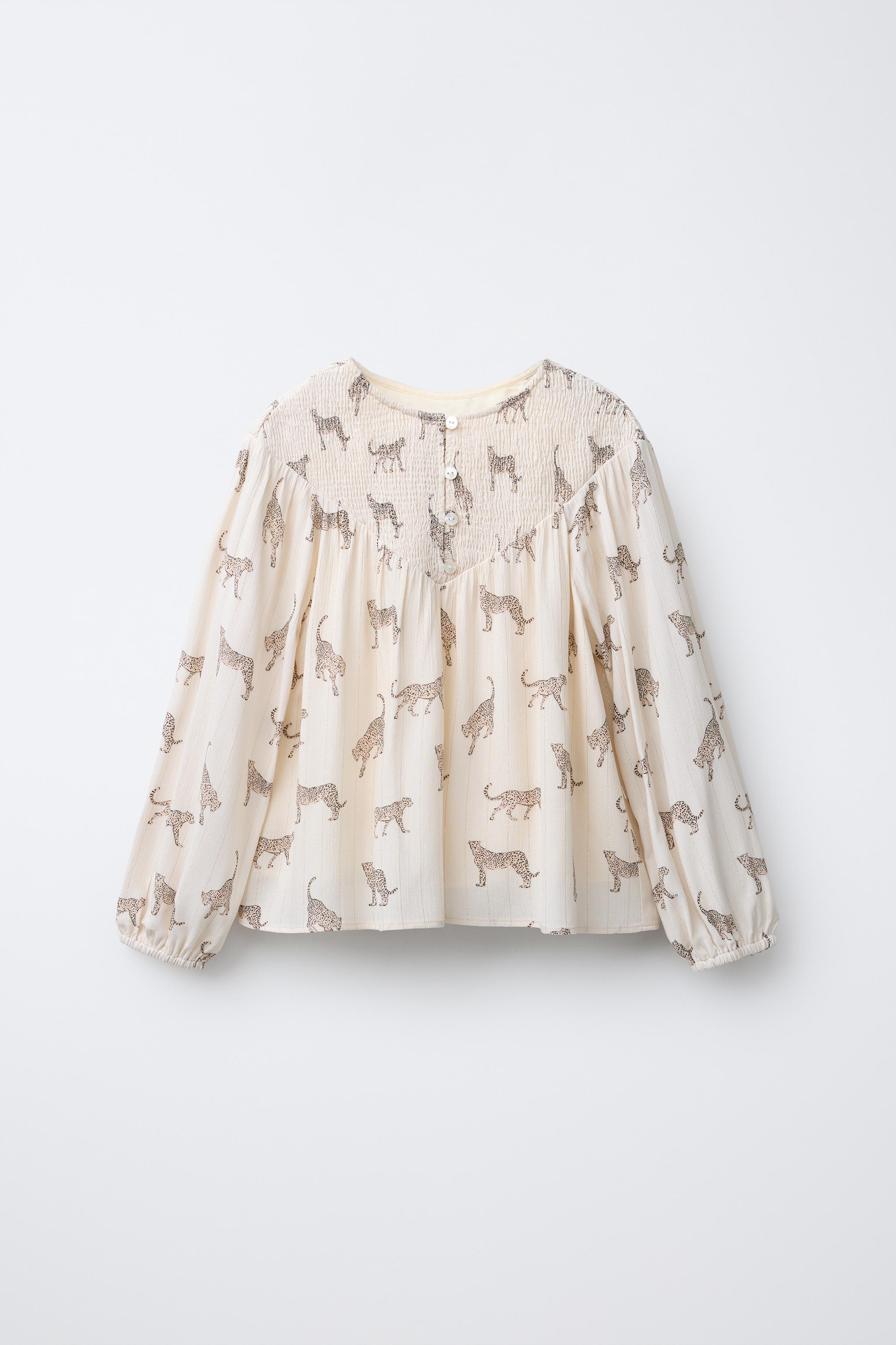 【 Saruwa2♡ 】 CHEETAH PRINT SHIRT - Ecru | ZARA United States