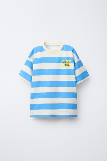 STRIPED PRINT T-SHIRT - Multicoloured by Zara - Image 0