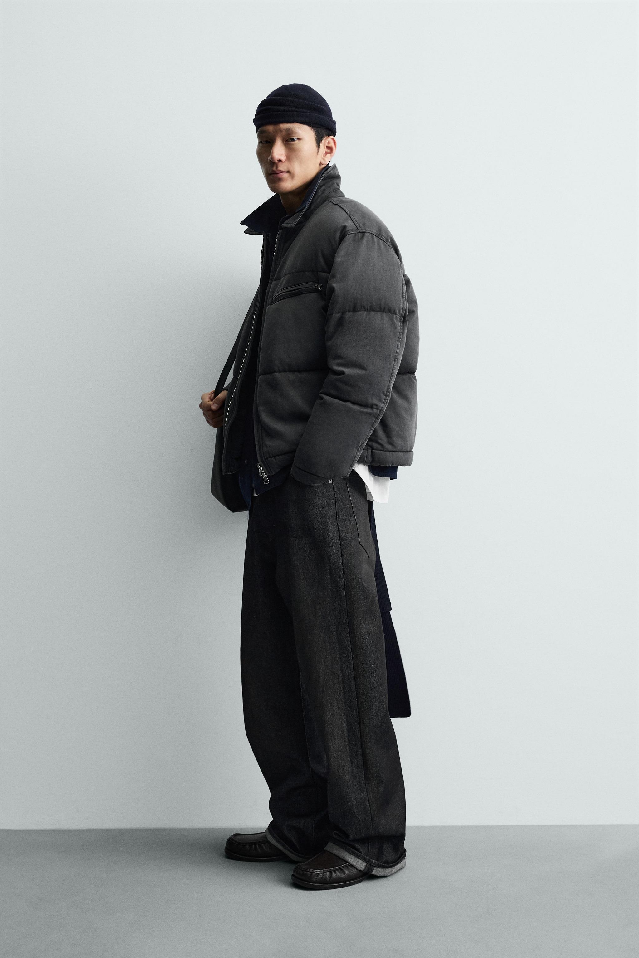 VESTE EN DENIM MATELASSÉE DÉLAVÉE