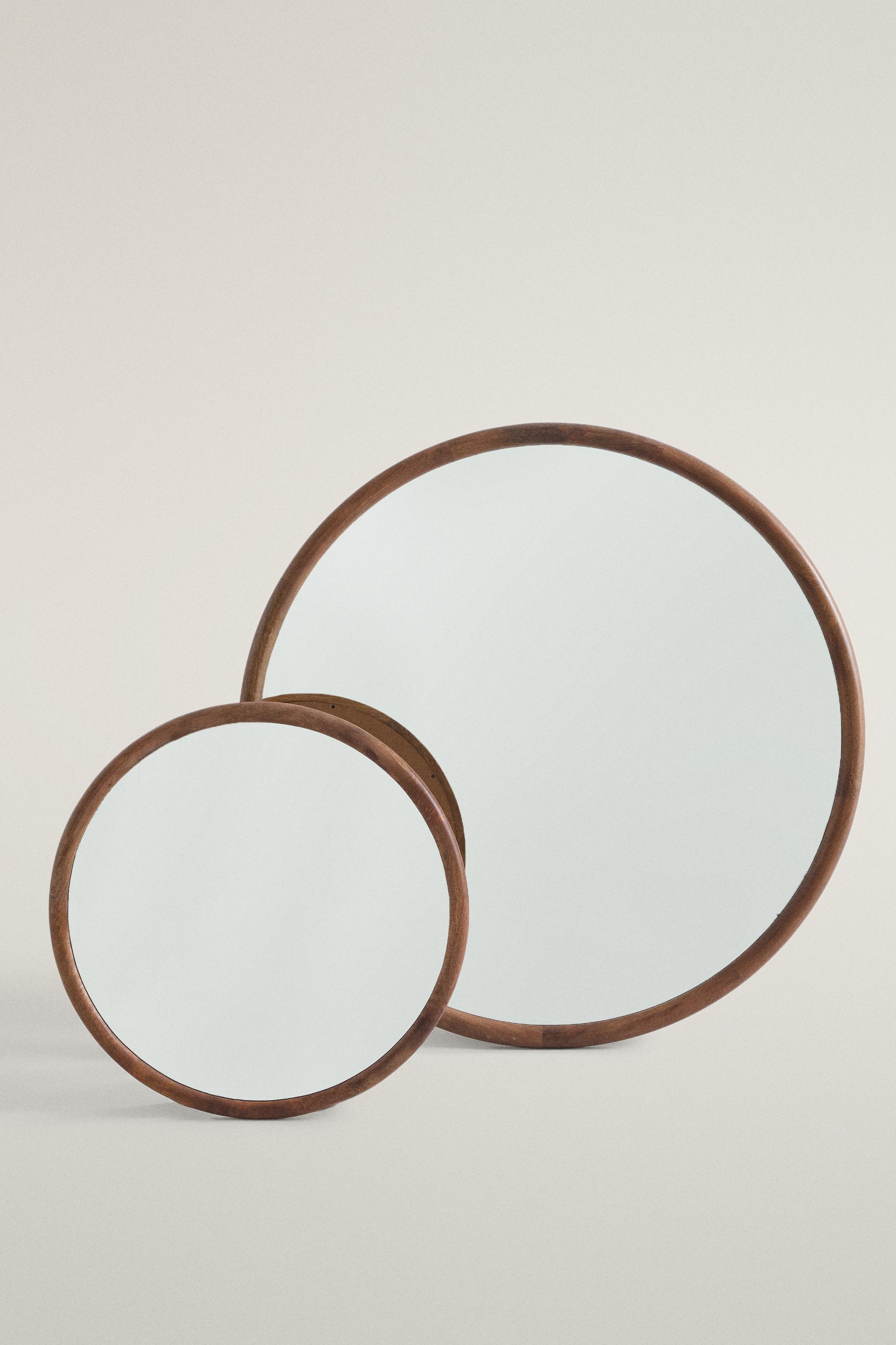 MIROIR ROND BOIS