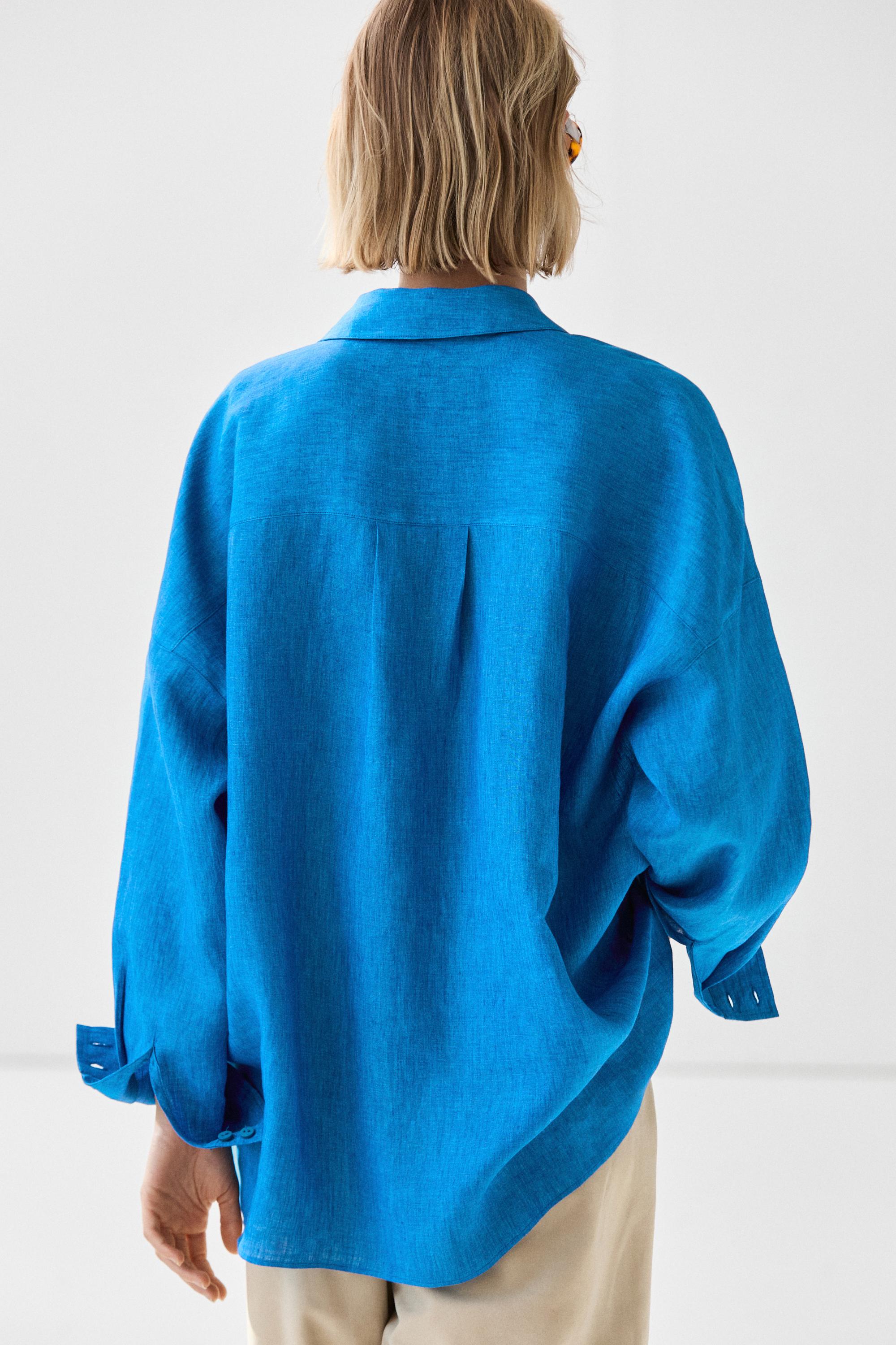 100% linen flowing blouse