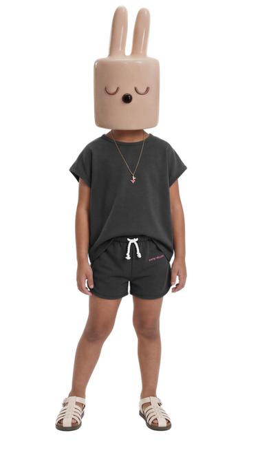 CONJUNTO CAMISETA Y BERMUDA LISO - Antracita oscuro de Zara