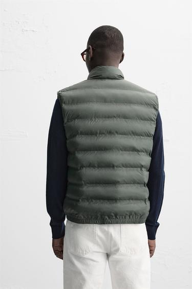 GILET SANS MANCHES MATELASSÉ LÉGER - Vert de Zara - Image 2