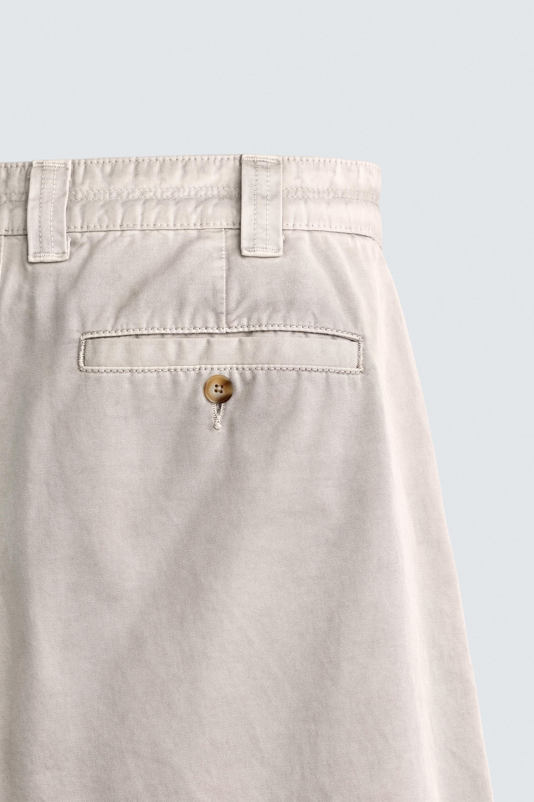 VINTAGE WASH EFFECT STRAIGHT FIT CHINO PANTS