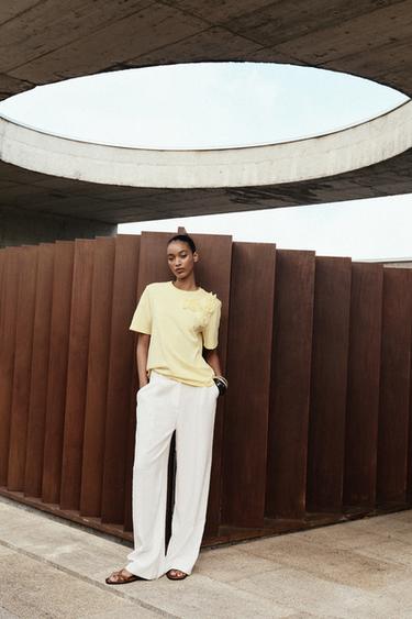FLORAL T-SHIRT - Yellow by Zara - Image 0