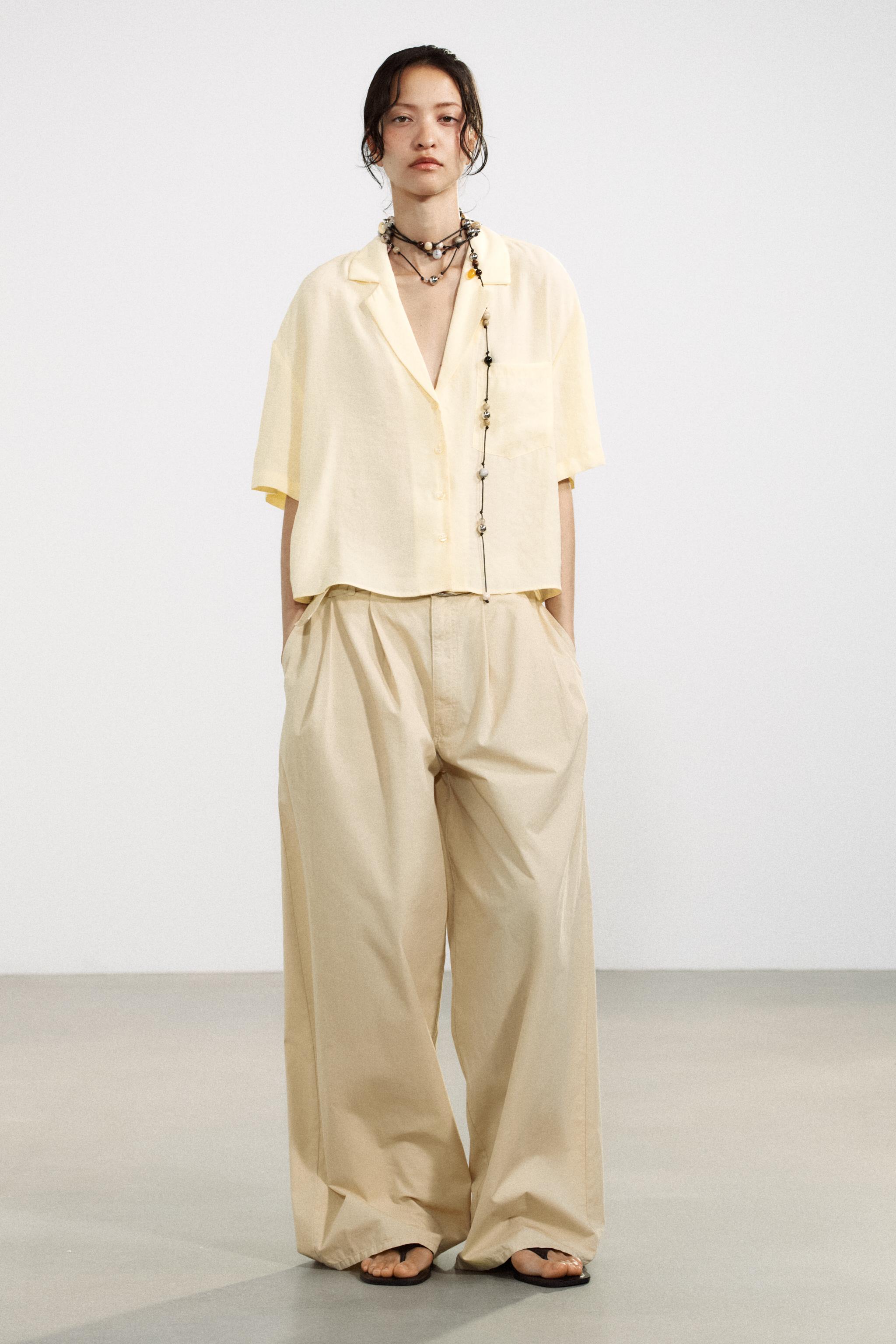 ルーズシルエットシャツ - ライトイエロー | ZARA Japan / 日本