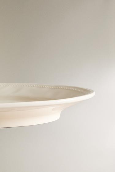 CHAIN EARTHENWARE SERVING DISH - White by Zara - Image 3