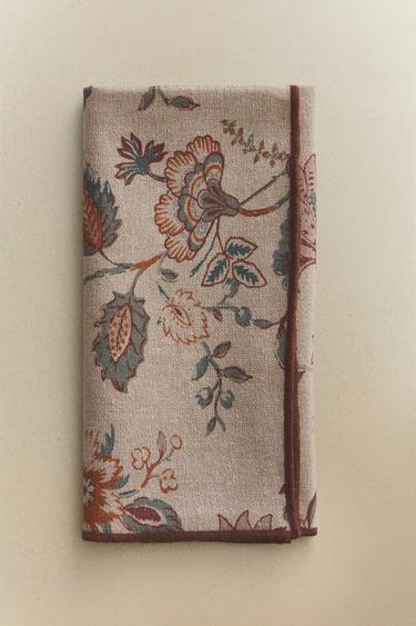 ΣΕΤ ΜΕ ΠΕΤΣΕΤΕΣ ΦΑΓΗΤΟΥ ΜΕ ΦΛΟΡΑΛ ΣΧΕΔΙΟ ΚΑΙ ΕΞΩΡΑΦΑ (ΣΕΤ ΤΩΝ 2) - Καφέ / Ποντικί του Zara