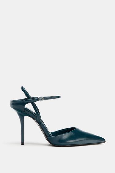 SLINGBACK SHOES WITH ANKLE STRAP - Bluish by Zara - Image 0
