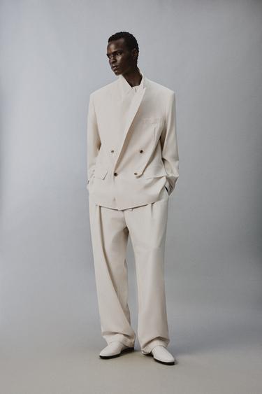 BLAZER CRUZADA TRAXE WILLY CHAVARRIA X ZARA - Marfil de Zara