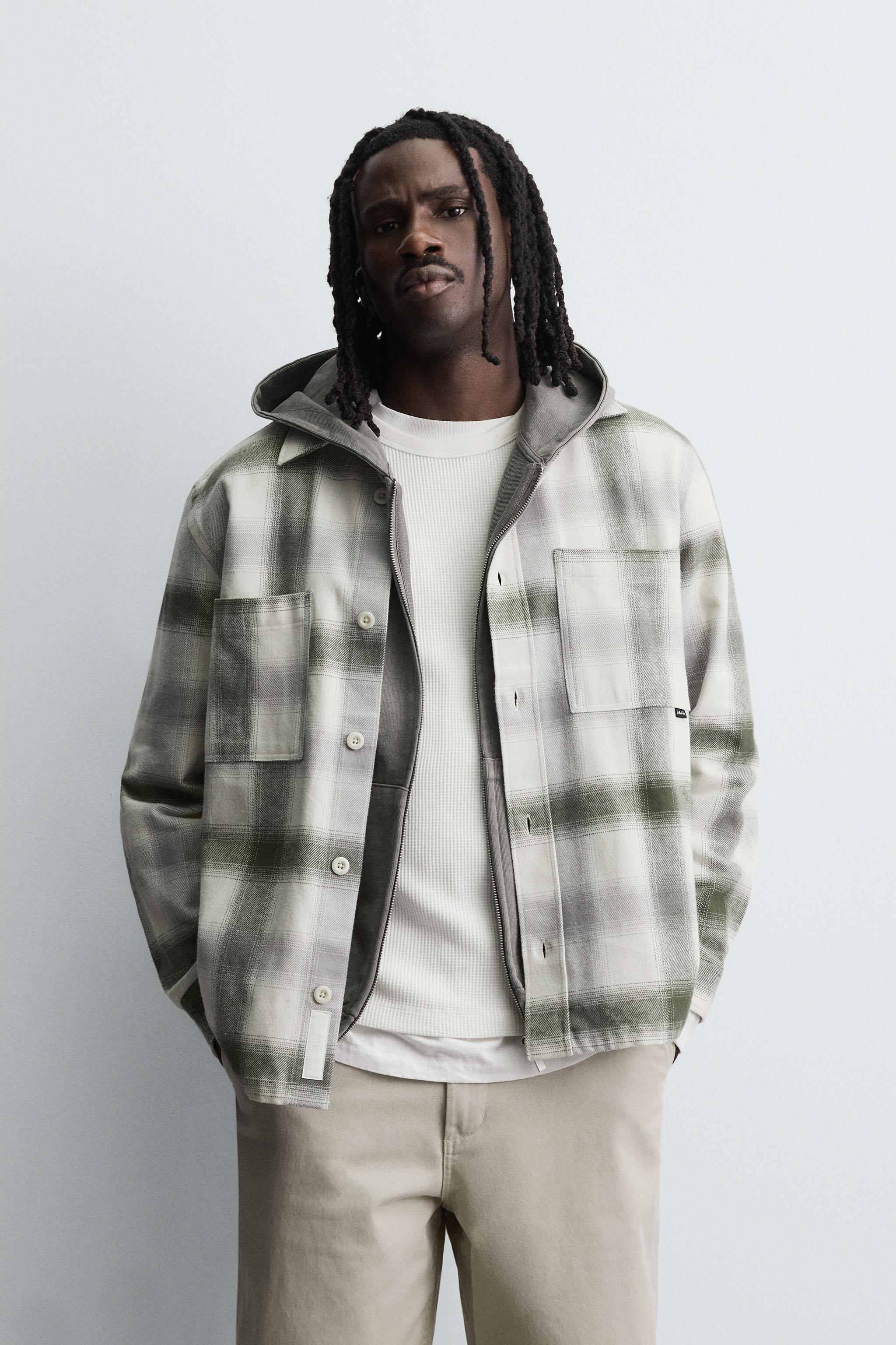 CHECK FLANNEL SHIRT - Green / Ecru | ZARA South Africa