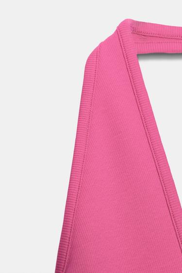 TOP HALTER - Framboise de Zara - Image 3
