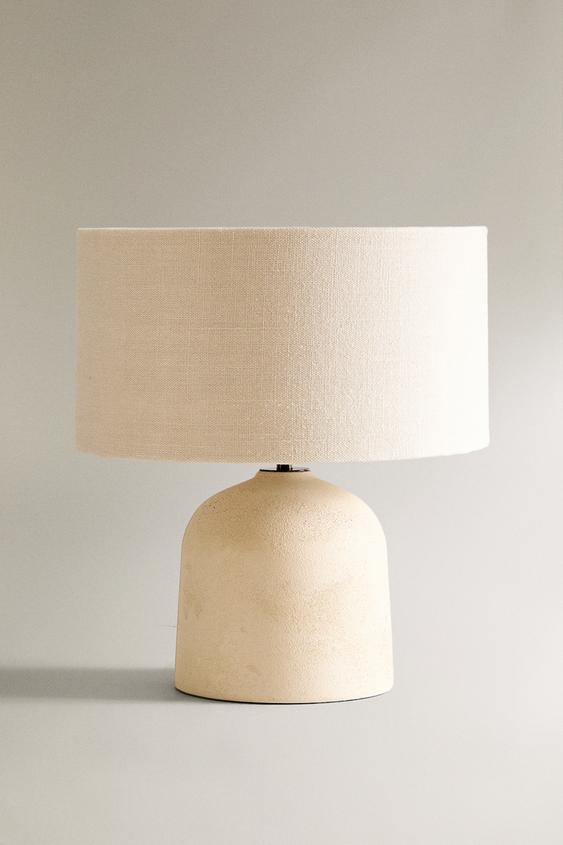 TABLE LAMP WITH CERAMIC BASE Ecru ZARA United Kingdom