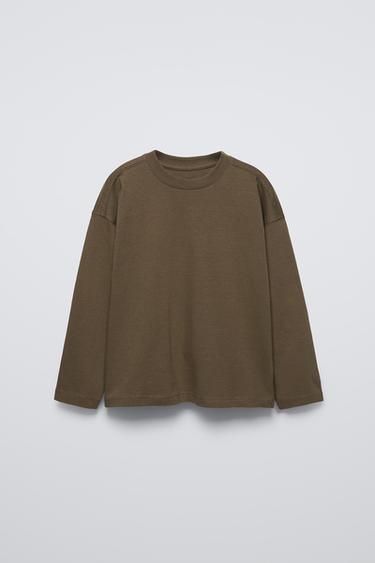 BASIC T-SHIRT - mink brown by Zara