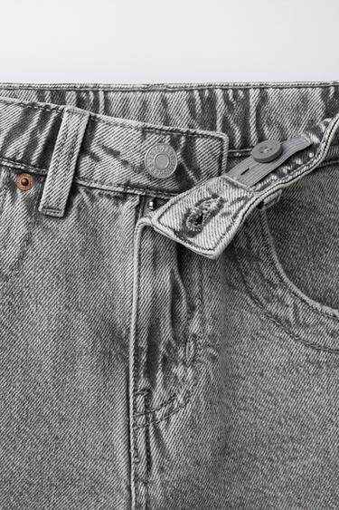 SHORT EN JEAN ÉTOILE ET INSCRIPTION - Gris moyen de Zara - Image 2