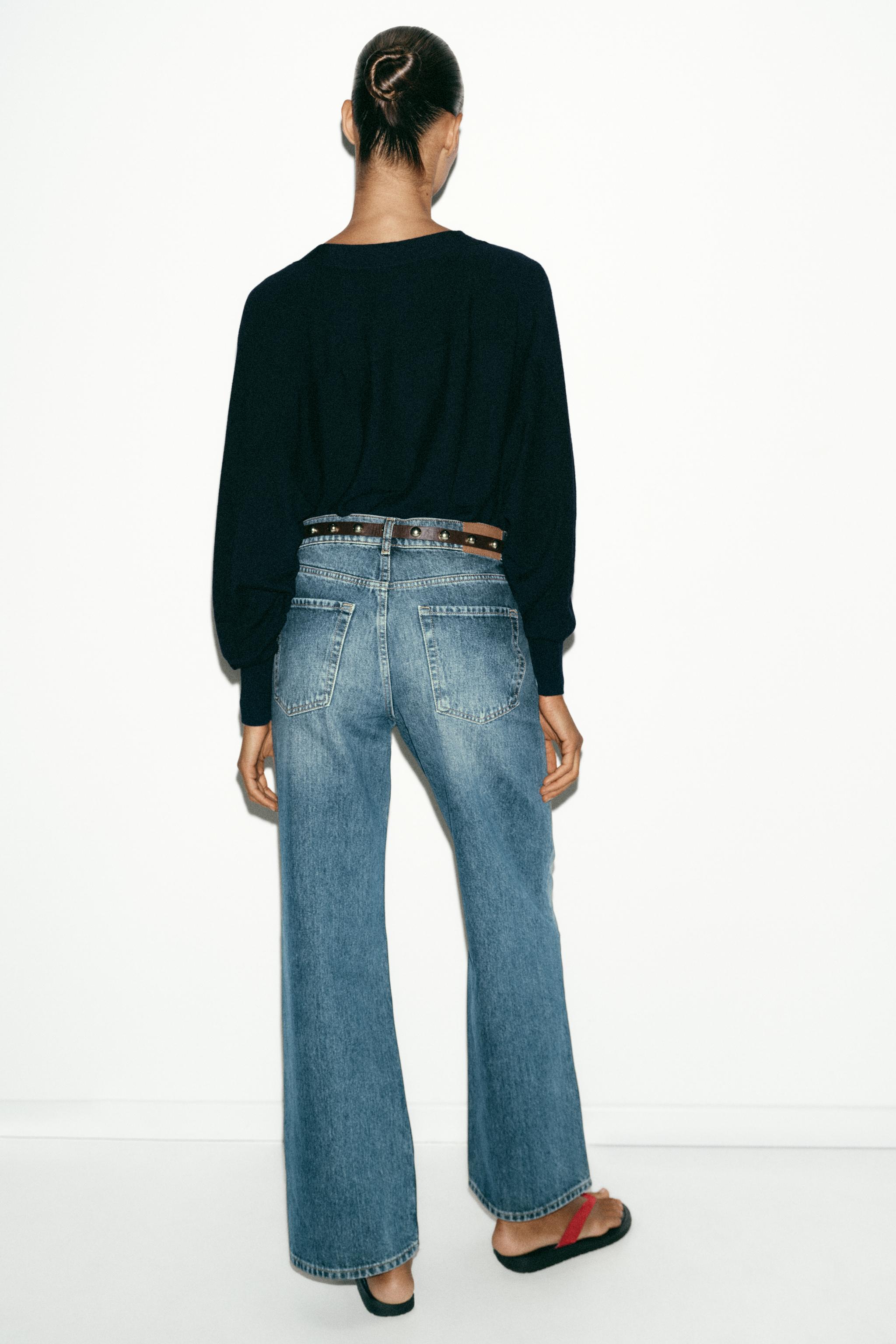Z1975 KEMERLİ YÜKSEK BEL TAPERED FIT JEAN - Görsel 9
