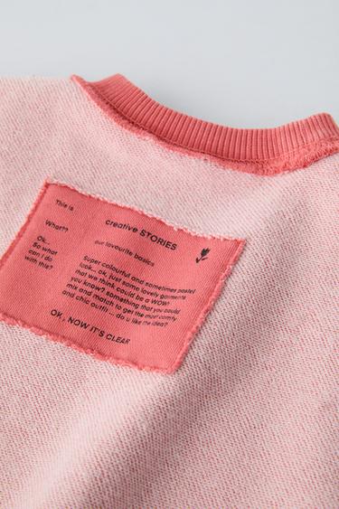 ENSEMBLE EN MOLLETON AVEC SWEAT ET BERMUDA - Corail de Zara