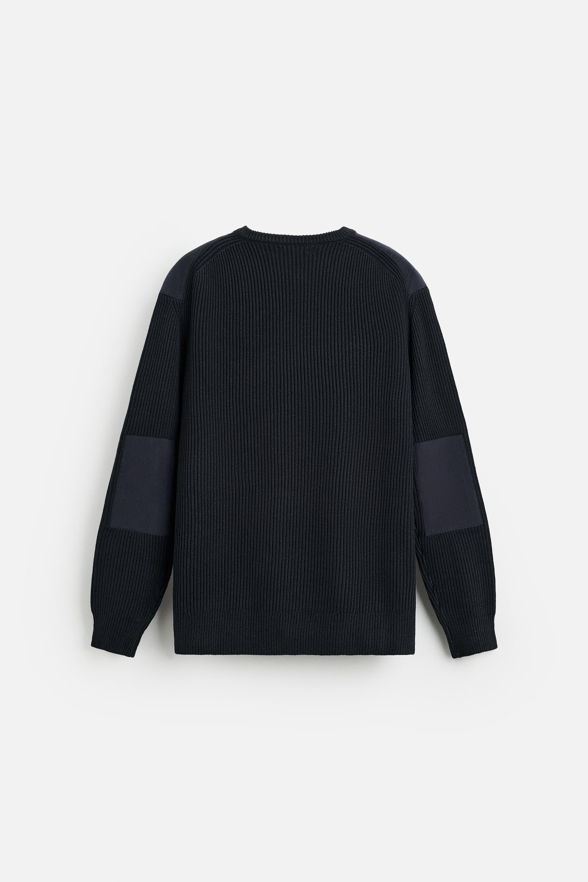 SWEATER WITH MATCHING PATCHES - Navy blue | ZARA New Zealand