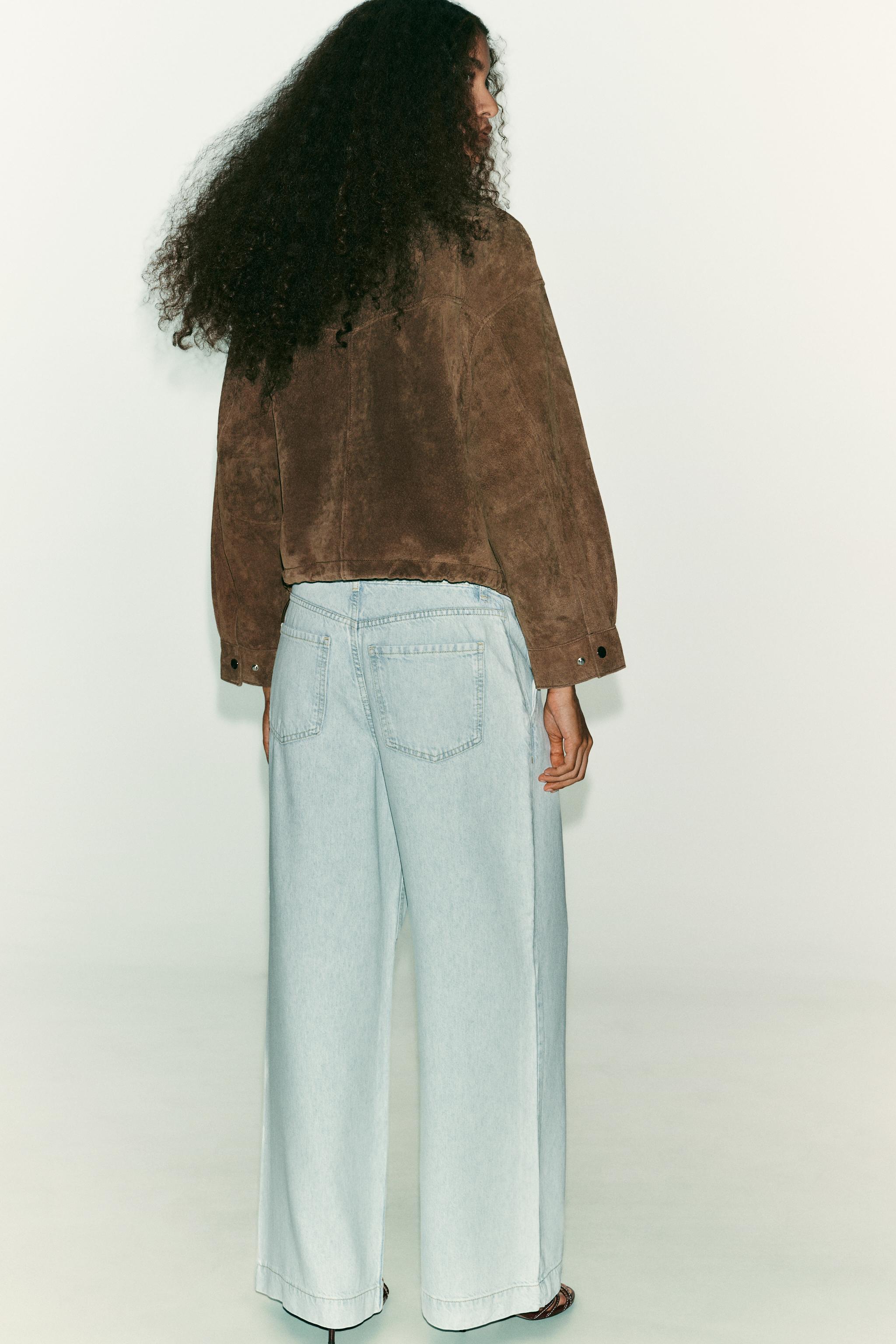 Z1975 ワイドレッグ コード付きデニムパンツ - ライトブルー | ZARA