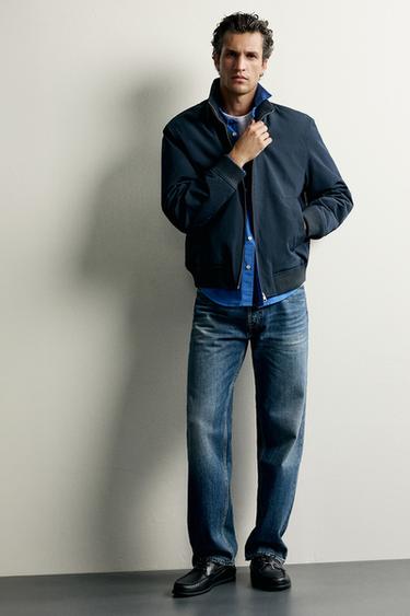 REGULAR FIT PADDED BOMBER JACKET - Navy blue by Zara